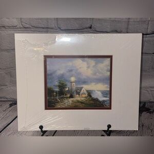 2006 Thomas Kinkade Accent Print A LIGHT IN THE STORM  w/COA 8x10" Matted SEALED